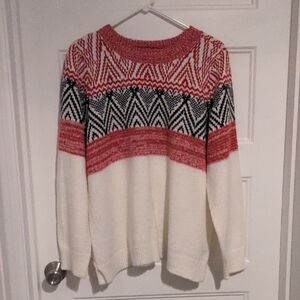 Lane Bryant Fair Isle Geometric Sweater Size 14/16